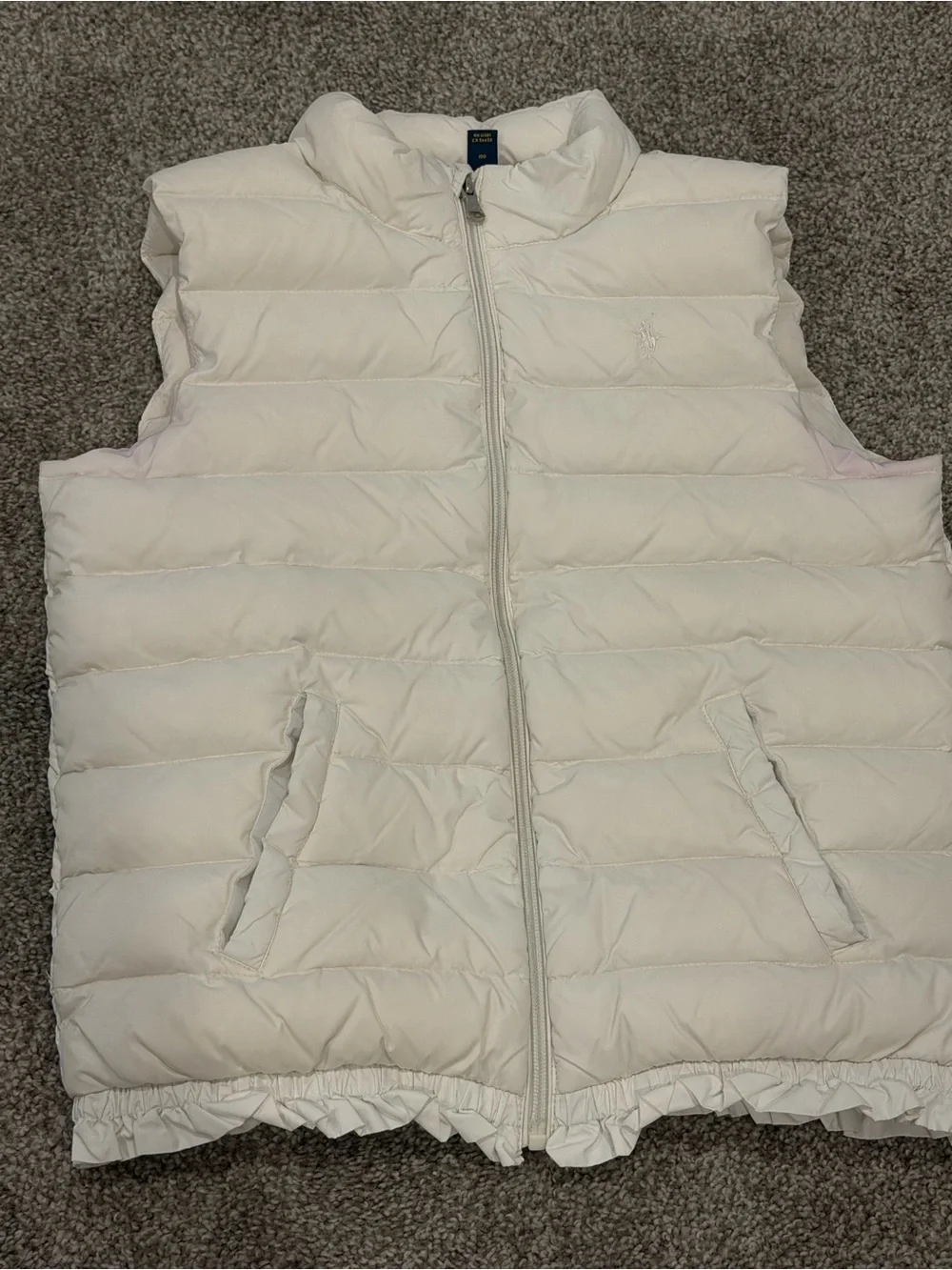 Polo Ralph Lauren Quilted Ruffled-Hem Down Gilet